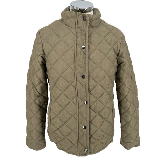 Market & Spruce Quilted Field Jacket Olive Green Size XL NWT - Picture 1 of 11